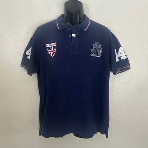 Iceland Polo XL runs small Gently worn 100% cotton Embroidered and patchwork